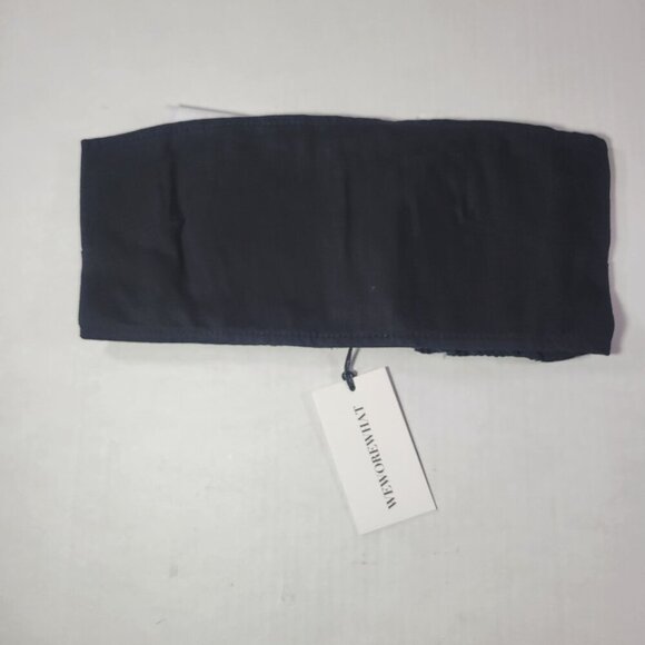 WeWoreWhat Women Black Cotton Blend Chic Strapless Bandeau Top Size Medium - Picture 1 of 9